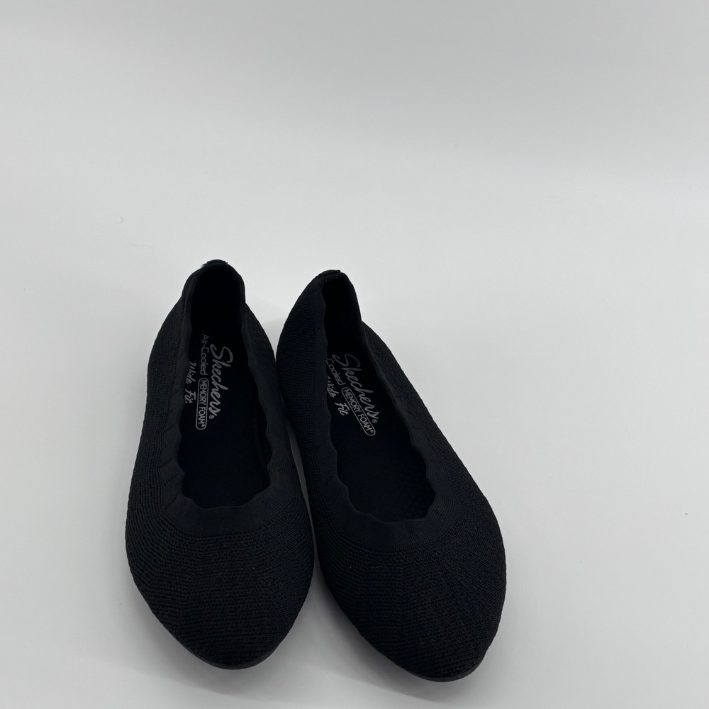 Skechers Black Knit Ballet Flats
